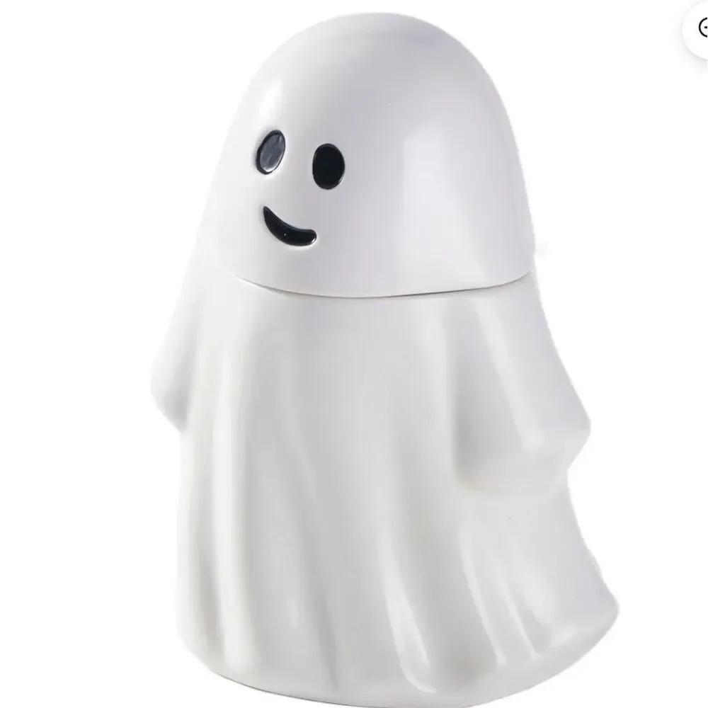 White Ghost Ceramic Jar